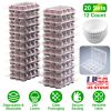 12 Count 20 Sets Clear Cupcake Boxes Disposable Cupcake Containers Stackable Cupcake Carrier Holders with 240 Liners High Dome Lid