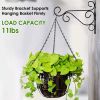 2Pcs Iron Plant Hanging Bracket Plant Hanger Wall Hooks For Bird Feeder Lanterns Wind Chimes