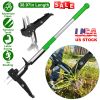 38.97in Aluminum Weed Puller Stand Up Weeder Without Bending Kneeling Manual Weed Remover Tool with 4 Claws for Lawn Yard Garden Patio