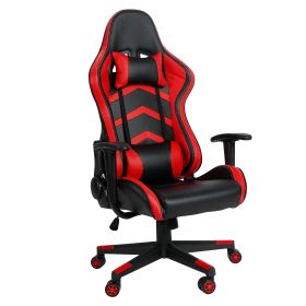 Gaming Racing Chair Ergonomic PC Computer Chair E-Sports Gamer Office Task Swivel Chair w/ Height Adjustment Headrest Lumbar Support 265lbs Load Capac