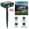 Ultrasonic Animal Repeller Solar Powered Motion Sensor Repellent IPX4 Waterproof Outdoor For Farm Garden Yard Repelling Deer Raccoon Cat Dog Rabbit Sq