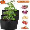 3 Pack Plant Grow Bags Potato Vegetable Planter Bags Breathable Planting Fabric Pots 15Gallons