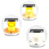 2Pcs Solar Floating Pool Lights Solar Flame Stake Lights IP67 Waterproof Outdoor Globe Ball Lights With 3 Lighting Colors Modes For Pool Garden Patio