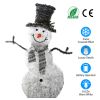 LED Christmas Snowman Decoration Light Collapsible Battery Operated Lighted Snowman Indoor Outdoor Garden Light with Removable Hands Scarf