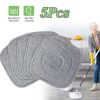 5Pcs Microfiber Mop Pads Reusable Washable Cloth Mop Flat Replacements Head 8.66x8.66in for Square Mop and and Bucket Set Wet/Dry Floor Cleaning