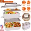 Bento Lunch Box 3 Stackable Food Container Leakproof Dishwasher Microwave Oven Safe Bento Box with Chopsticks Spoon for Adult Kids Work Picnic