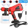 750W Electric Paint Sprayer Handheld HVLP Spray Painter Painting Spray Gun For Fences Brick Walls w/ 3 Spray Patterns 1000ML Detachable Cup