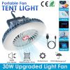 Portable Camping Fan Rechargeable Hanging Tent Lamp Emergency Power Bank with 3 Fan Speeds 2 Lighting Brightness