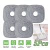 5Pcs Microfiber Mop Pads Reusable Washable Cloth Mop Flat Replacements Head 8.66x8.66in for Square Mop and and Bucket Set Wet/Dry Floor Cleaning