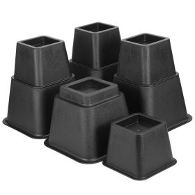 8Pcs Furniture Risers 500kg 1100lbs Capacity Bed Lifters Adjustable Couch Table Chair Risers