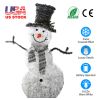 LED Christmas Snowman Decoration Light Collapsible Battery Operated Lighted Snowman Indoor Outdoor Garden Light with Removable Hands Scarf