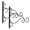 2Pcs Iron Plant Hanging Bracket Plant Hanger Wall Hooks For Bird Feeder Lanterns Wind Chimes