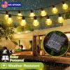 10LED Solar String Bulb Fairy Light Outdoor String Lamps Garden Xmas Decor Lamp