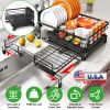 Retractable Dish Drying Rack Extra Large Dish Rack with Drainboard Utensil Holder for Countertop Over Sink Rustproof Expandable