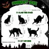 Halloween Cat Yard Sign Decorations 5Pcs Glow in the Dark Halloween Cat Fluorescence Lawn Sign with 10 Stakes for Haunted House Garden Yard and Scary