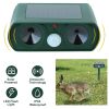 Ultrasonic Animal Repeller Solar Powered Motion Sensor Repellent IPX4 Waterproof Outdoor For Farm Garden Yard Repelling Deer Raccoon Cat Dog Rabbit Sq