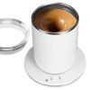 Auto Stirring Coffee Mug with Lid Temperature Control Self-Heating Automatic Magnetic Mixing Mug with 3 Heat Settings Auto-Off Function For Coffee Tea