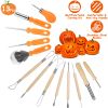 13Pcs Halloween Pumpkin Carving Kit Stainless Steel Carving Kit Pumpkin Sculpting Cutting Kit Halloween Decorative Tools