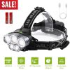 Rechargeable Headlamp 20000 Lumen LED Headlight 6 Modes Headlamp Flashlight for Camping Cycling Hiking Hunting Emergency