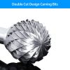 10Pcs Double Cut Carbide Rotary Die Grinder Bit Set 1/8in Shank 1/4in Head Fit for Dremel Grinder Drill DIY Wood Working Carving Metal Polishing