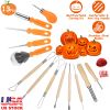 13Pcs Halloween Pumpkin Carving Kit Stainless Steel Carving Kit Pumpkin Sculpting Cutting Kit Halloween Decorative Tools