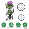 2-Tier Tall Plant Stand 26.57IN in Height Rustproof Iron Plant Rack Holder For Indoor Outdoor Heavy Duty Flower Pot Display Shelf For Corner Garden Pa