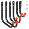 6 Packs Garage Storage Hooks 22lbs Load Bike Bicycle Hooks Heavy Duty Utility Hooks Wall Hanger Rack For Garage Basement Shop Ladder