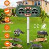 Solar Ultrasonic Animal Repeller Motion Sensor Animal Repellent USB Animal Chaser IP66 Waterproof for Farm Garden Yard to Drive Deer Raccoon Squirrel