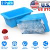 2 Pack 6.6LBS Silicone Freezer Molds Ice Block Molds Ice Pop Molds for Ice Baths Soup Seafood Freezing DIY Ice Decorations