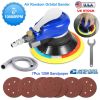 6" Air Random Orbital Sander Pneumatic Palm Sander 10000RPM w/7 Sandpapers