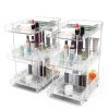 2 Packs 3 Tier Clear Bathroom Organizer with Drawers Dividers Pull-Out Pantry Organization Medicine Bins Slide-Out Storage Container Beauty Cabinet