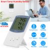 Digital Hygrometer Thermometer Indoor Outdoor 2-In-1 Room Temperature Humidity Monitor Meter w/ 2.8in LCD Display Room Greenhouse Pet Reptile Plant Ba