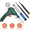 Soldering Iron Gun Kit 5 in 1 Automatic Hand-held 60W Soldering Feed Welding Tool w/ Bracket Desoldering Pump for Circuit-Board Welding Repair DIY