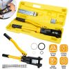 12 Ton Hydraulic Wire Crimper Professional Terminal Crimping Pliers Battery Cable Lug Crimping Tool Set W/ 12 Dies