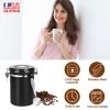 61OZ Stainless Steel Coffee Container With Scoop Date Month Tracker Airtight Coffee Canister For Coffee Beans Grounds Tea Sugar Nut Candy Flour