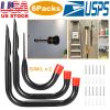 6 Packs Garage Storage Hooks 22lbs Load Bike Bicycle Hooks Heavy Duty Utility Hooks Wall Hanger Rack For Garage Basement Shop Ladder