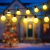 10LED Solar String Bulb Fairy Light Outdoor String Lamps Garden Xmas Decor Lamp