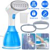 1500W Portable Handheld Clothes Steamer with 2 Brush Electric Travel Steamer for Garments Clothing Wrinkles Remover Dry Ironing Protection 30S Heat Up