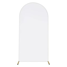 Arch Backdrop Stand Cover 3.28x6.56FT White Spandex Fitted Wedding Arch Cover Elastic Double-Sided Background Covering for Birthday Party Ceremony Dec