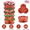 5 Tier Vertical Stackable Planter Garden Tower Stackable Planter Outdoor Gardening Pots for Strawberries Flowers Herbs Vegetables