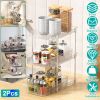 2 Packs 3 Tier Clear Bathroom Organizer with Drawers Dividers Pull-Out Pantry Organization Medicine Bins Slide-Out Storage Container Beauty Cabinet