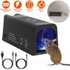 Electric Rat Trap Reusable Mice Trap Rodent Zapper Indoor Pest Control Rechargeable Shock Mice Killer with 1800V High Voltage for Home