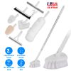 8 in 1 Tub And Tile Scrubber Cleaning Brush With 42.91in Long Handle Length Adjustable Rod Shower Cleaning Brush With Sponge Hard Bristles Gap Brush W