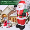 6.4ft Inflatable Christmas Giant Santa Claus Blow up Light up Santa Claus with LED Lights Gift Bag IPX4 Waterproof Christmas Outdoor Yard Lawn Holiday