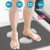 28.34x16.73in Shower Mat Non-Slip Bath Mat with Drain Quick Drying PVC Loofah Shower Mat For Bathroom Grey