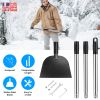 53In Flat Snow Shovel Ice Scraper Manganese Steel Snow Ice Chopper for Walkway Pathway Driveway Ice Removal Gardening Cleaning Scraper Shovel for Weed