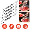 5Pcs 2 in 1 Watermelon Cutter Slicer Fork Stainless Steel Dual Head Watermelon Fruit Cutting Fork Knife For Summer Family Gathering Friend Party Campi