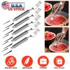 5Pcs 2 in 1 Watermelon Cutter Slicer Fork Stainless Steel Dual Head Watermelon Fruit Cutting Fork Knife For Summer Family Gathering Friend Party Campi