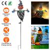 Scarecrow Shape Halloween Decoration Light Waterproof Iron Halloween Decoration Solar Powered Stake Light for Party Garden Yard Park Lawn