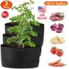 3 Pack Plant Grow Bags Potato Vegetable Planter Bags Breathable Planting Fabric Pots 15Gallons